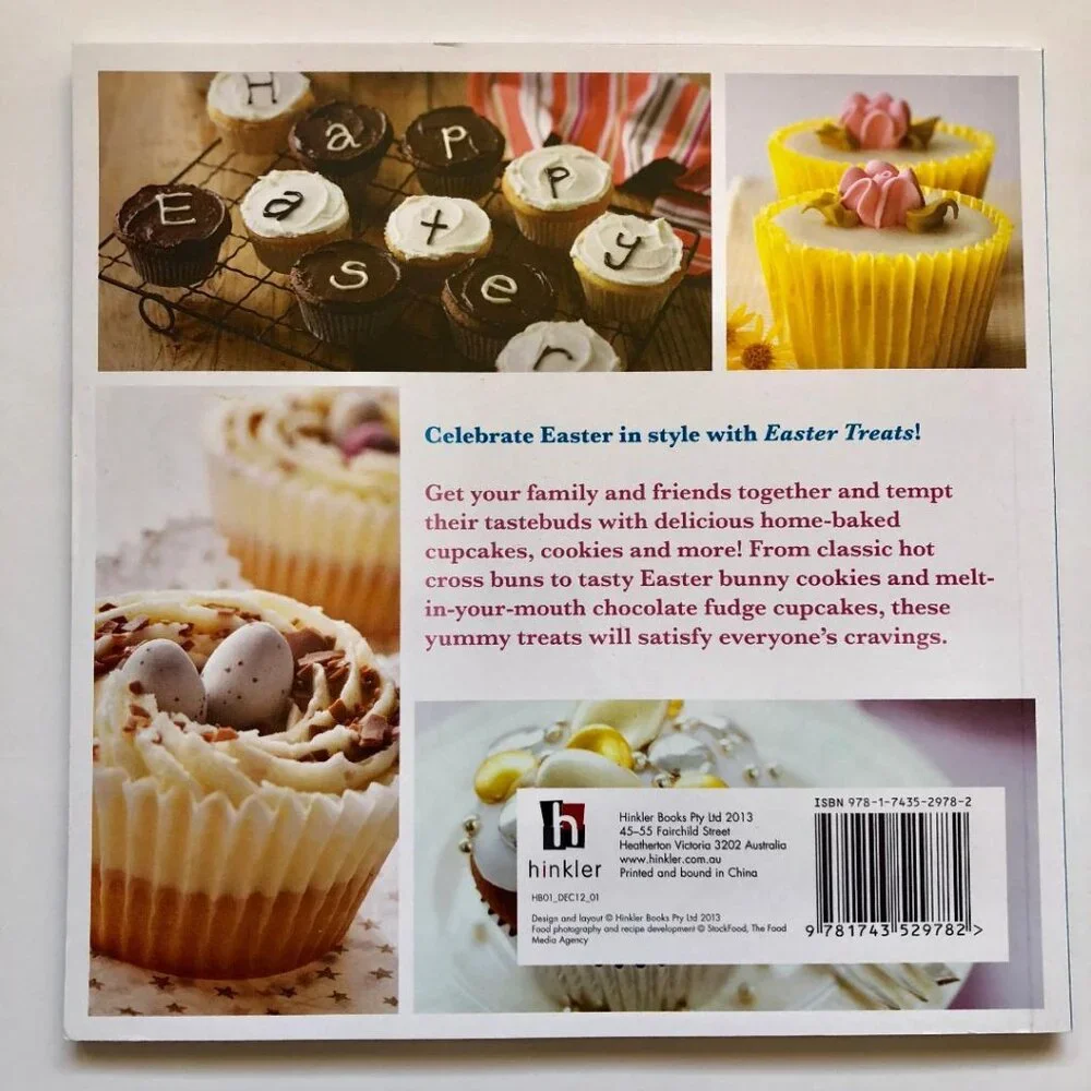 FREE Easter treats baking set, 4 silicone cupcake liners, 48 pg recipe book, NWT